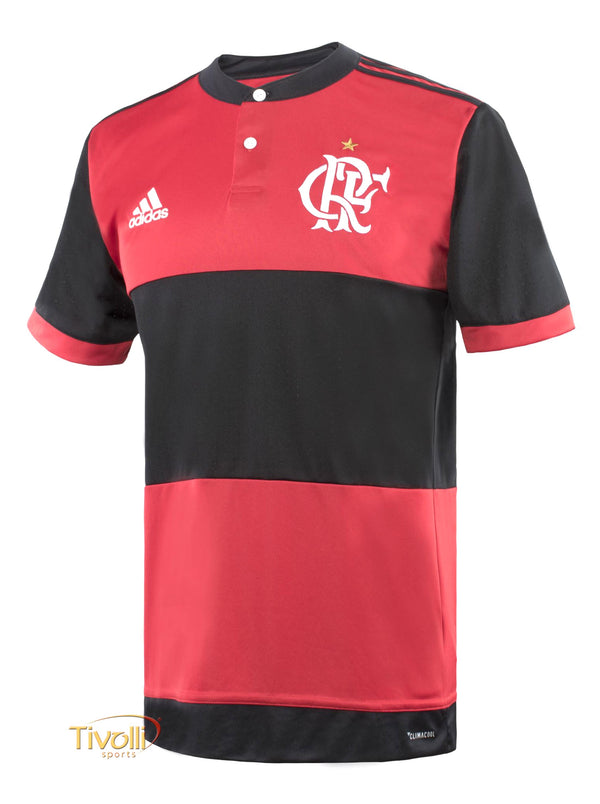 Camisa Flamengo Home 2017 s/n° Torcedor Umbro Masculina - Vermelha e Preta
