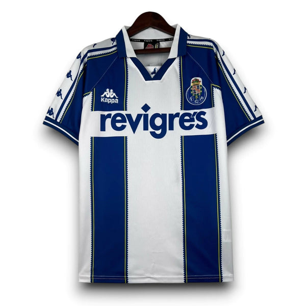 Camisa Retrô Porto Home 1997/99 Masculino Kappa - Azul e Branco