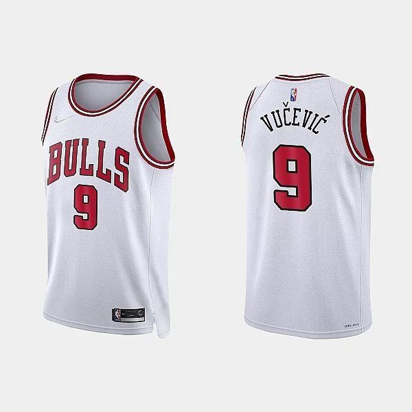 Regata NBA Chicago Bulls Edition 21-22 Nike Authentic Vucevic 9 - Branca