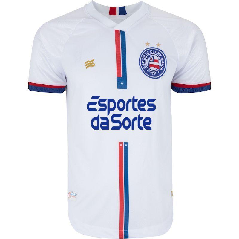Camisa Bahia 24/25 Home Torcedor Masculino  - Branca, Azul e Vermelha