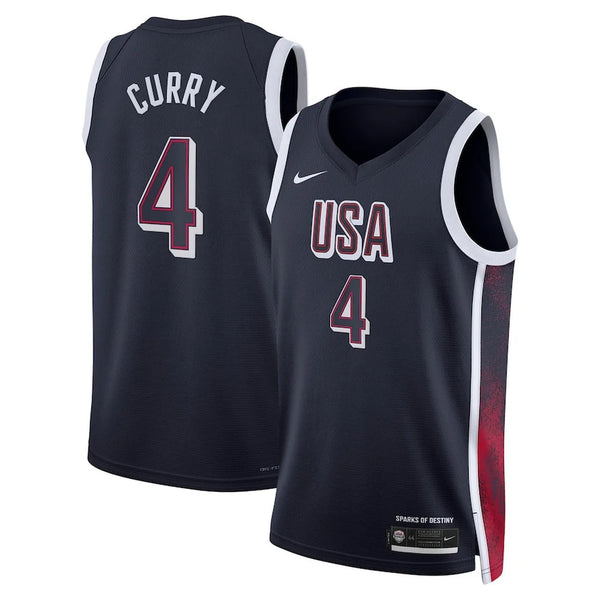 Regata Seleção Americana de Basquete Olimpíadas 2024 Azul Curry