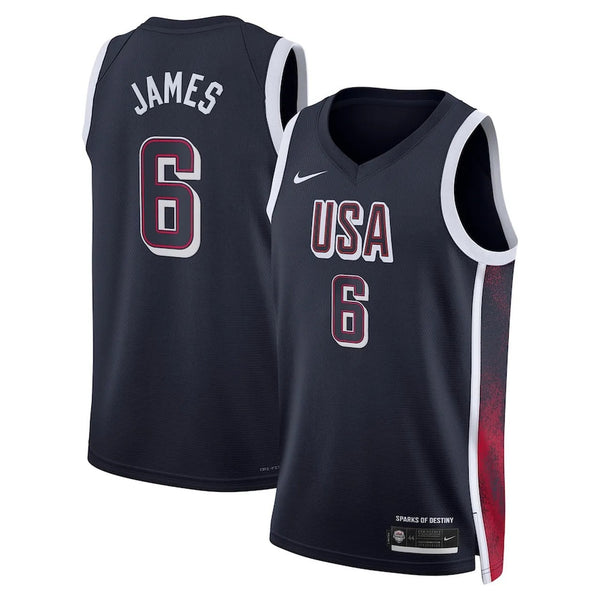 Regata Seleção Americana de Basquete Olimpíadas 2024 Azul James