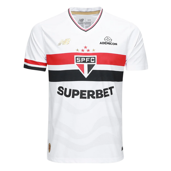 Camisa São Paulo Home 25/26 Jogador New Balance Masculino - Branco