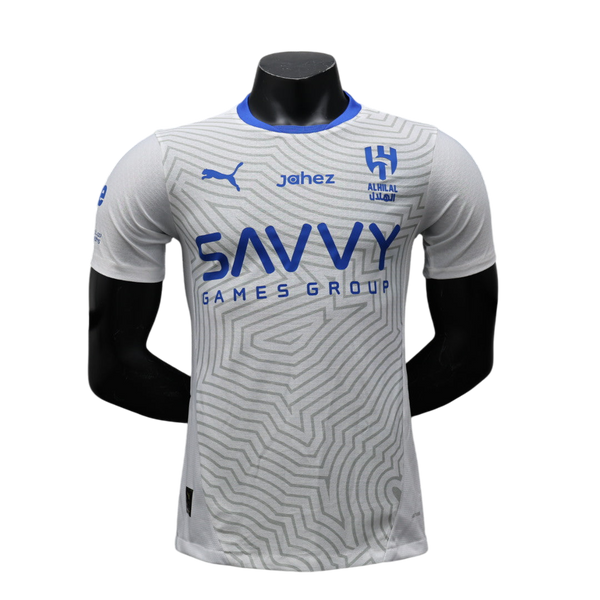 Camisa Al-Nassr Away 2024/25 Jogador Adidas Masculino com Patch - Branca e Azul