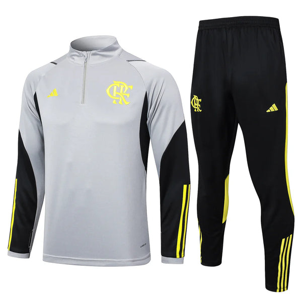 Conjunto Treino Flamengo 24/25 Adidas Masculina - Cinza