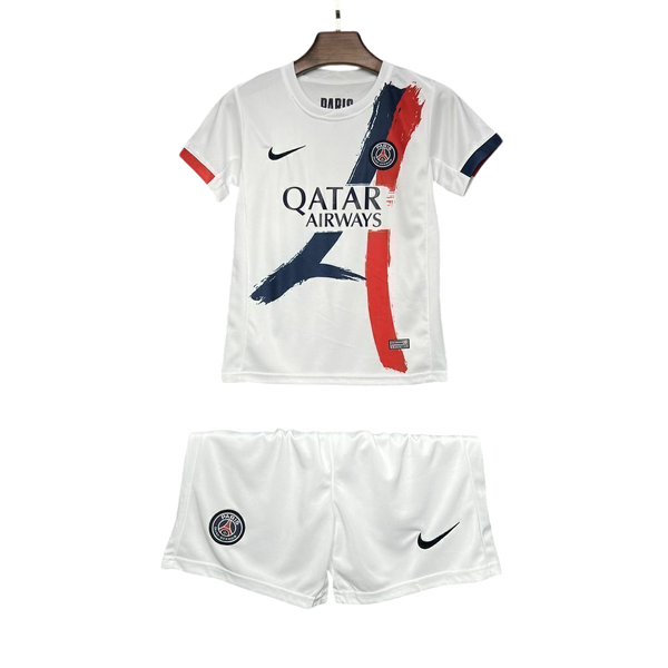 Conjunto Infantil PSG 24/25 Away Nike - Branco