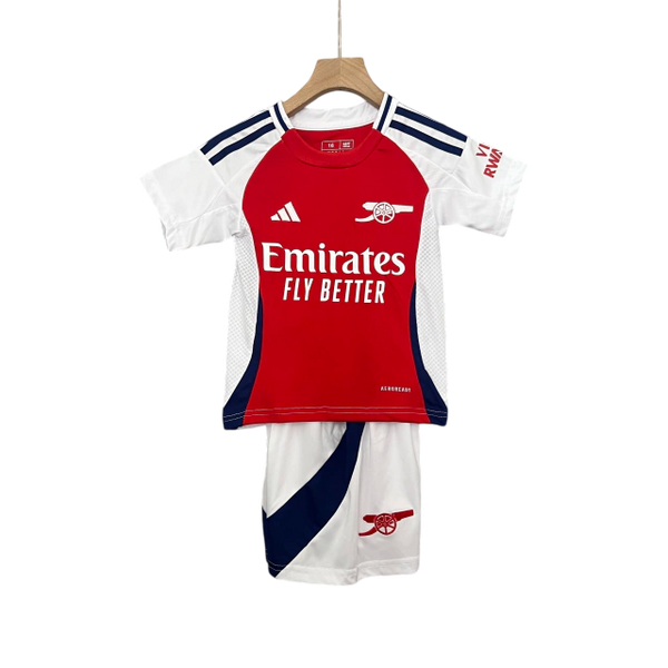 Conjunto Infantil Arsenal 24/25 Home Adidas - Branco e Vermelho