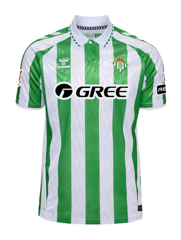 Camisa Real Betis 24/25 Home Hummel Torcedor - Verde e branca