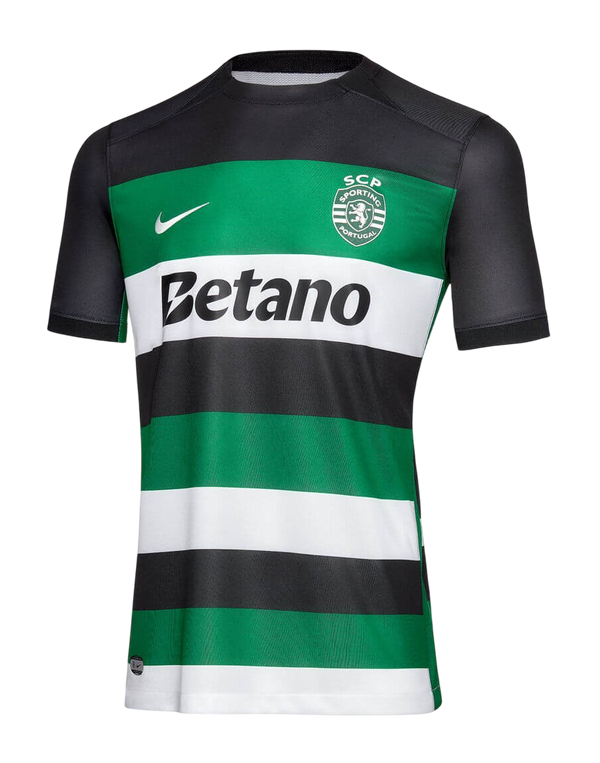 Camisa Sporting Home 24/25 s/n Torcedor Masculino - Preta,Branca e Verde