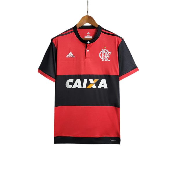 Camisa Retrô Flamengo Home 2017/18 Masculino - Preto e Vermelho