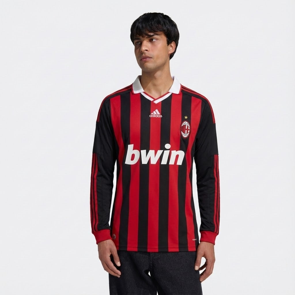 Camisa Retrô Milan 2009/10 I Manga Longa