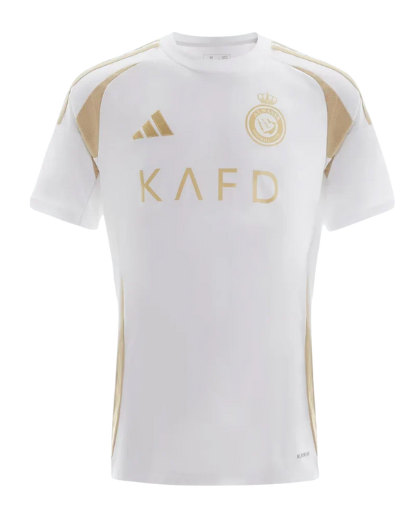 Camisa Al Nassr III 24/25 Adidas Masculina - Branco e Dourado