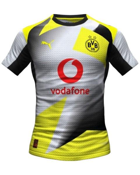 Camisa Borussia Dortmund Away 25/26 s/n Puma Torcedor Masculino - Branco e Amarelo