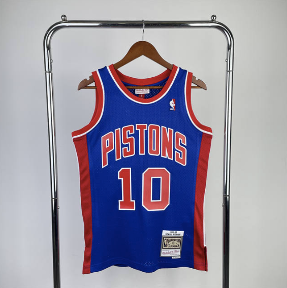 Camisa NBA Pistons Rodman 10 - Azul