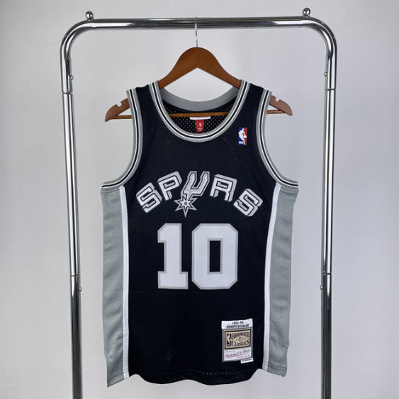 Camisa NBA Spurs Rodman 10 - Preta