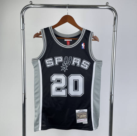 Camisa NBA Spurs Ginobili 20 - Preta