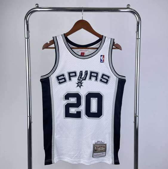 Camisa NBA Spurs Ginobili 20 - Branca