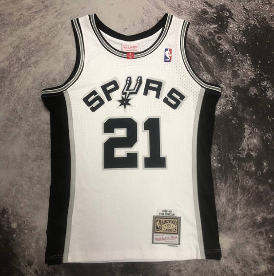 Camisa NBA Spurs Duncan 21 - Branca