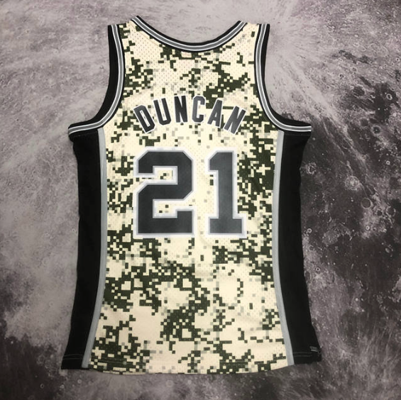 Camisa NBA Spurs Duncan 21 - Bege