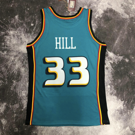 Camisa NBA Pistons Hill 33 - Azul