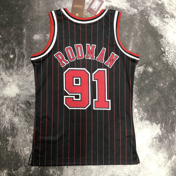 regata NBA Bulls Rodman 91 - Preta