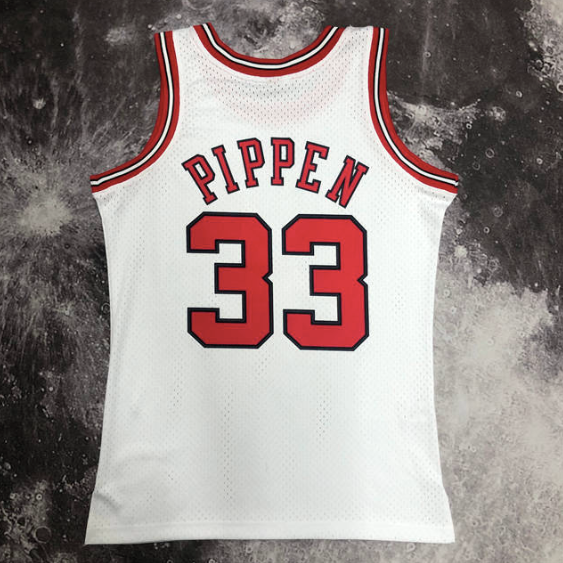 Camisa NBA Bulls Pippen 33 - Branca