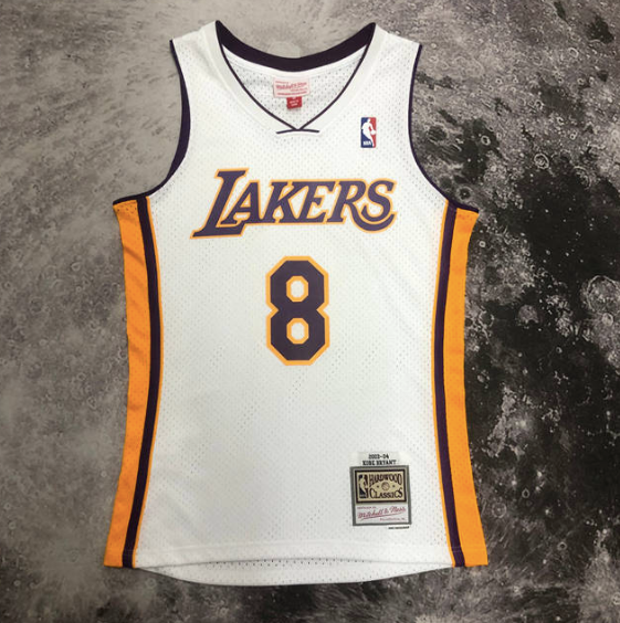Camisa NBA Lakers Bryant 8 - Branca