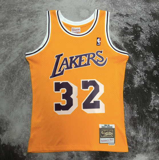 Camisa NBA Lakers Johnson 32 - Amarela