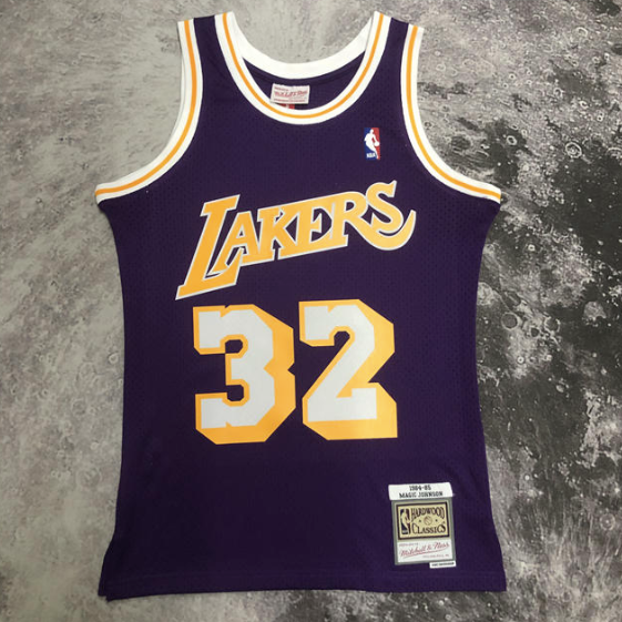Camisa NBA Lakers Johnson 32 - Roxa
