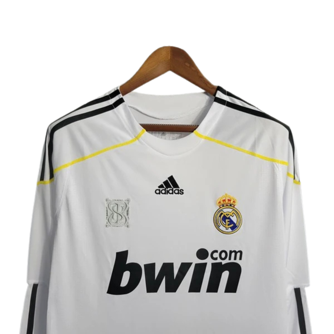Camisa Manga Longa Real Madrid Retrô 09/10 Adidas Masculino - Branco