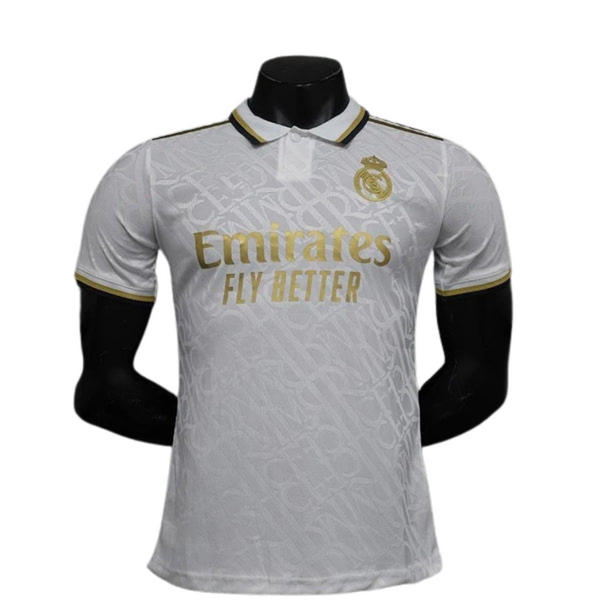 Camisa Real Madrid Golden Edição Especial 24/25 - Branco e Dourado