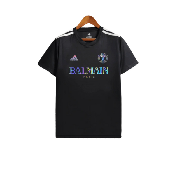 Camisa AC Milan x Balmain 24/25 s/n° Torcedor Masculino - Preta