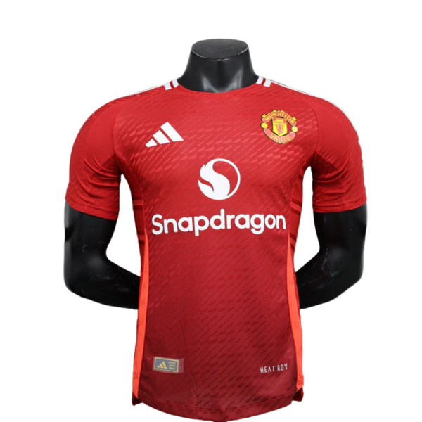 Camisa Manchester United Home 2024/25 Jogador Adidas Masculino com Patch - Vermelha e Branca