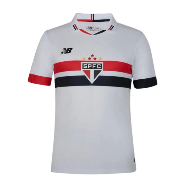Camisa São Paulo Home 24/25 s/n° New Balance Reebok Masculina - Branca, Preta e Vermelha
