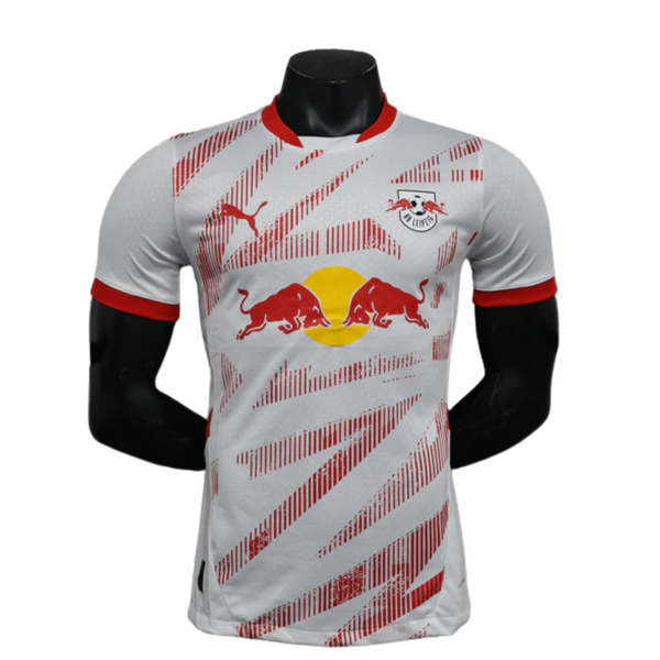 Camisa RB Leipzig Home 2024/25 Jogador Adidas Masculino com Patch - Branca e Vermelha