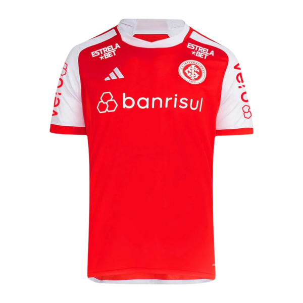 Camisa Internacional Home 2024/25 s/n Torcedor Adidas Masculino - Branca e Vermelha