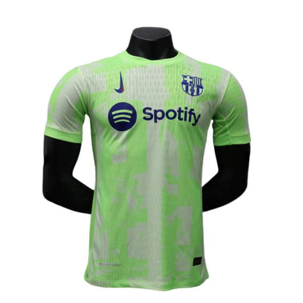 Camisa Barcelona Third 2024/25 Jogador Nike Masculino com Patch - Branca e Verde