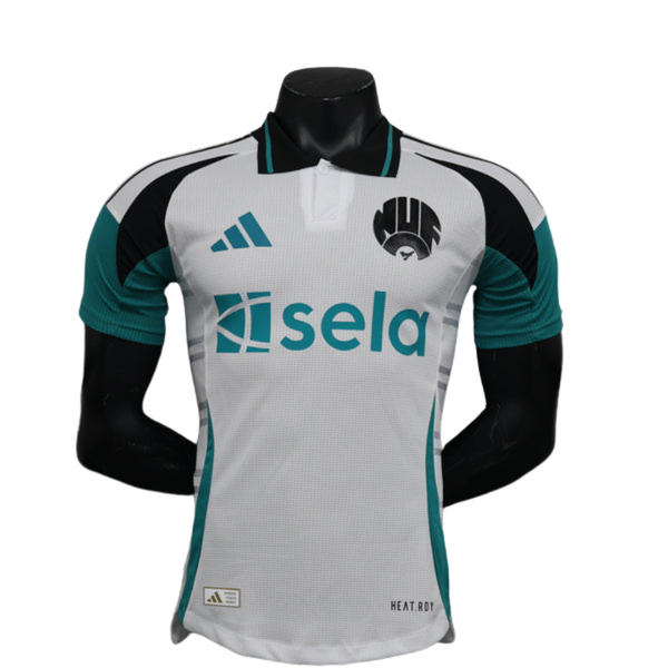 Camisa Newcastle Third 2024/25 Jogador Adidas Masculino com Patch- Branca e Azul