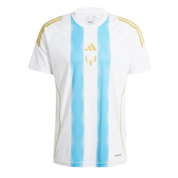 Camisa Adidas X Messi  “Spark Gen10s” 2024/25 Torcedor Masculino - Branco/Azul Celeste