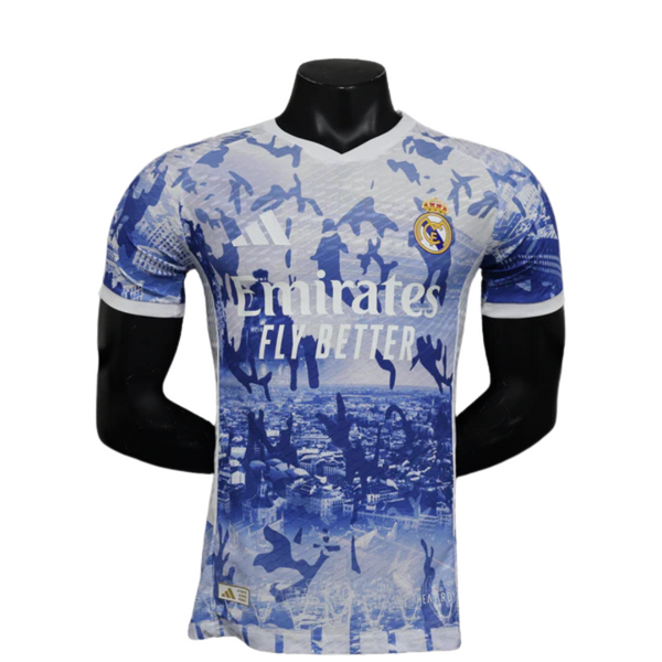Camisa Real Madrid Edição Especial 2024/25 Jogador Adidas Masculino com Patch - Azul e Branca