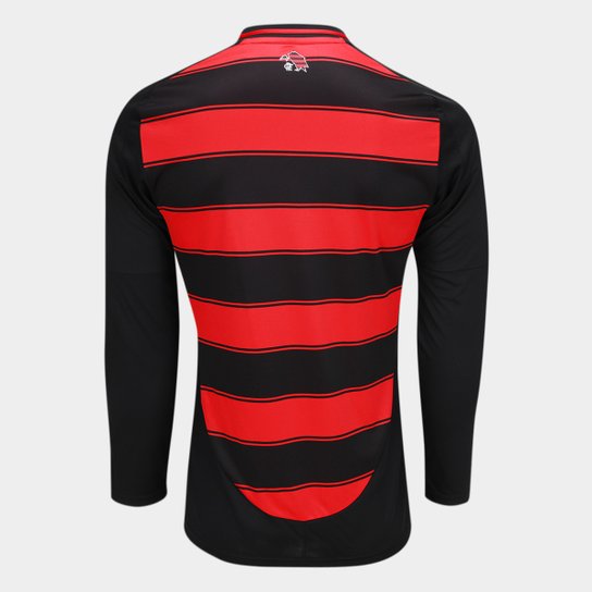 Camisa Flamengo Manga Longa 25/26 Home Adidas Masculino Torcedor - Vermelha e Preta