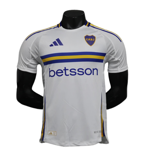 Camisa Boca Juniors Away 2024/25 Jogador Adidas Masculino com Patch - Branca, Azul e Amarela