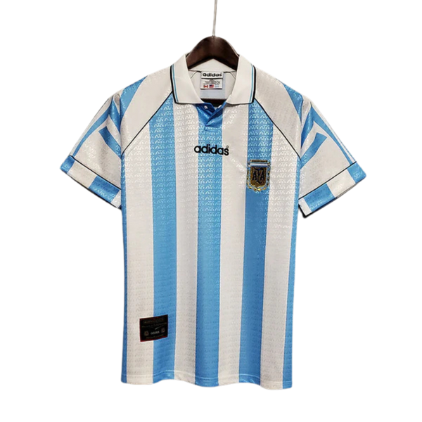 Camisa Seleção Argentina Retrô 1997-1998 Azul e Branca - Adidas