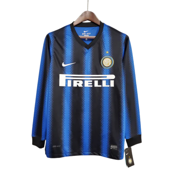 Camisa Manga Longa Inter de Milão I 10/11 Nike - Azul e Preto