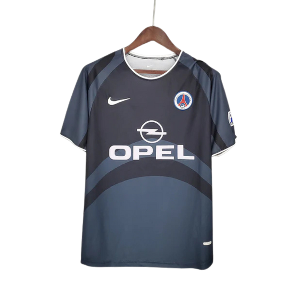 Camisa PSG Retrô 2001/2002 Cinza e Preta - Nike
