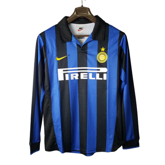 Camisa Manga Longa Inter de Milão I 1998 Nike - Azul