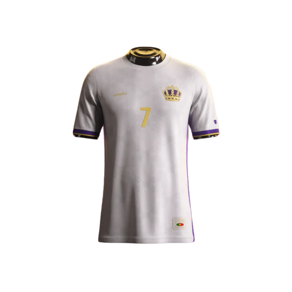 Camisa Real madrid 24/25 Edição Especial The siu RONALDO - Branca com Dourado