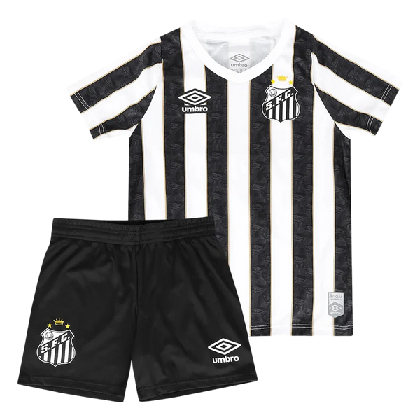 Kit Infantil Santos Away 24/25 - Umbro - Branco e Preto