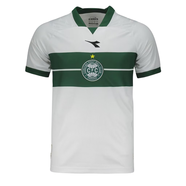 Camisa Coritiba Home 25/26 Diadora Torcedor Masculina - Branca e Verde