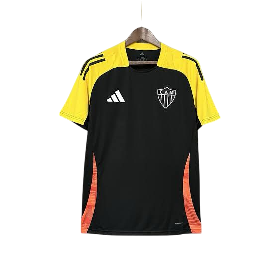 Camisa Atletico Mineiro Treino Tiro 24 Adidas Torcedor - Preta e Amarela